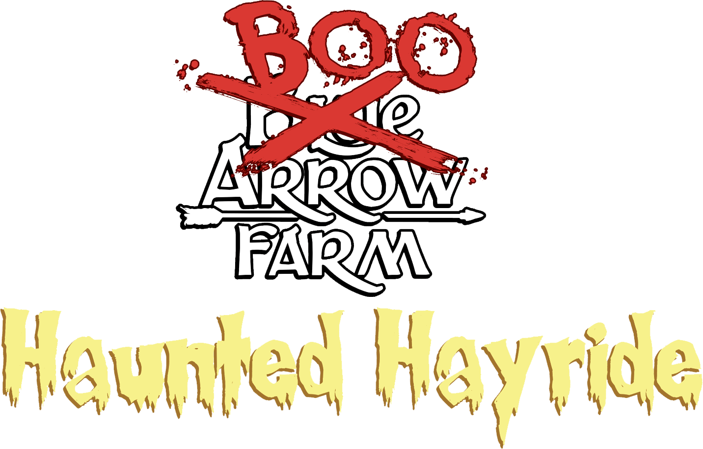 Boo Arrow Farm Haunted Hayride logo