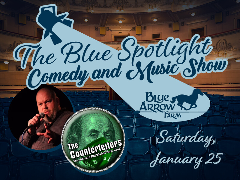 The Blue Spotlight Comedy & Music Show • Rich Shultis, The Counterfeiters • Saturday, April 19 • 6pm